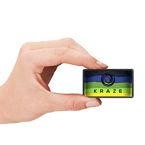 Kraze FX Dome Stroke - Dragon Dance (25 gm), Professional 1-Stroke Split Cake, Hypoallergenic, Non-Toxic, Water Activated Face & Body Painting Makeup Supplies for Adults