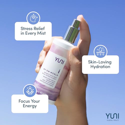 Natural Aromatic Body Mist - Calming Stress Relief & Focus - 4oz My OM World - All Natural, Paraben-Free, Cruelty-Free