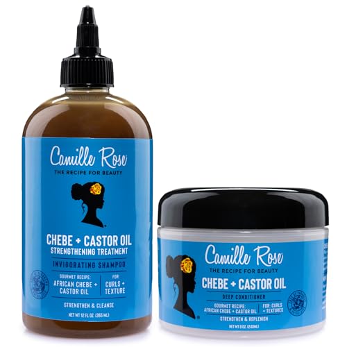Camille Rose Curl & Textured Hair Shampoo & Conditioner Set with Chebe & Castor Oil