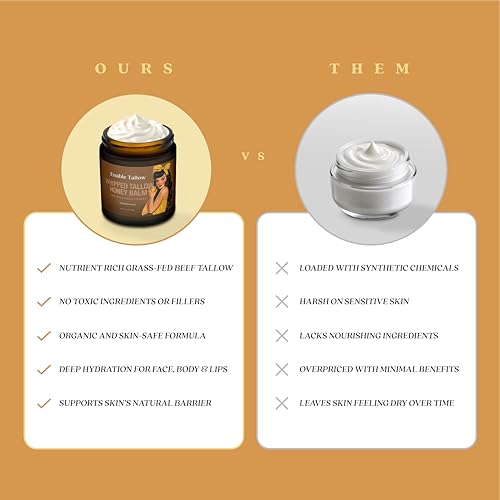 Enable Tallow Dry Whipped Beef Tallow & Manuka Honey Balm for Face & Body 4oz