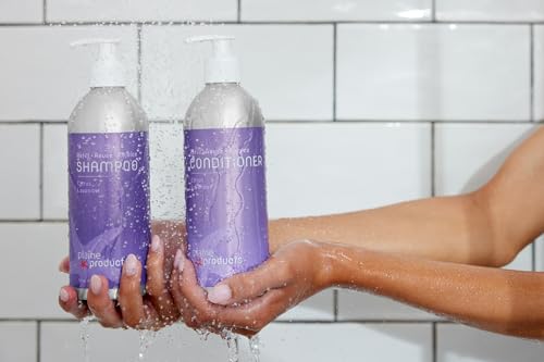 Plaine Products Eco-Friendly Citrus Lavender Shampoo & Conditioner Set - 16oz Pack of 2, Refillable Aluminum Bottles
