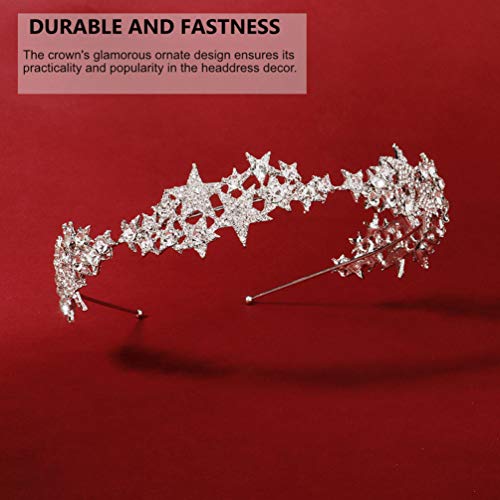 Beaupretty Rhinestone Star Headband Tiara for Women