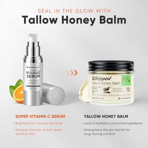 HealthyDerm Vitamin C Serum for Women Over 70 - 1 Fl Oz Hydrating & Anti-Aging