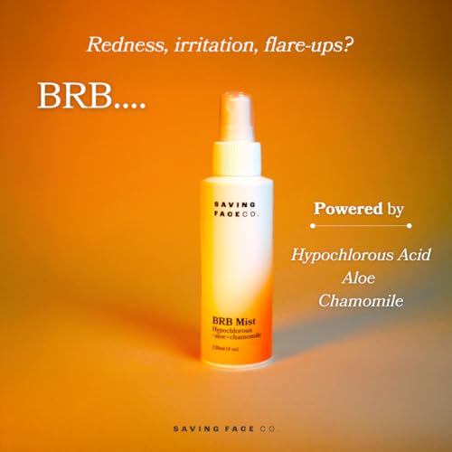 Saving Face Co. BRB Barrier Reset Boost Skin Mist - Hypochlorous Acid Facial Spray, Soothing Toner for Sensitive Skin, Calming Barrier Repair with Chamomile & Aloe, Daily Face Mist (4 Oz)