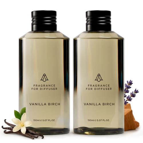 AromaPlan Vanilla Birch Hotel Diffuser Oil 2-Pack – 2 x 5.07 Fl Oz Luxury Fragrance