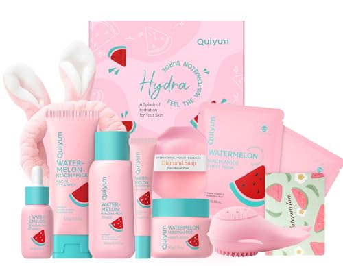 8-Piece Watermelon & Niacinamide Skincare Set for Women & Teens