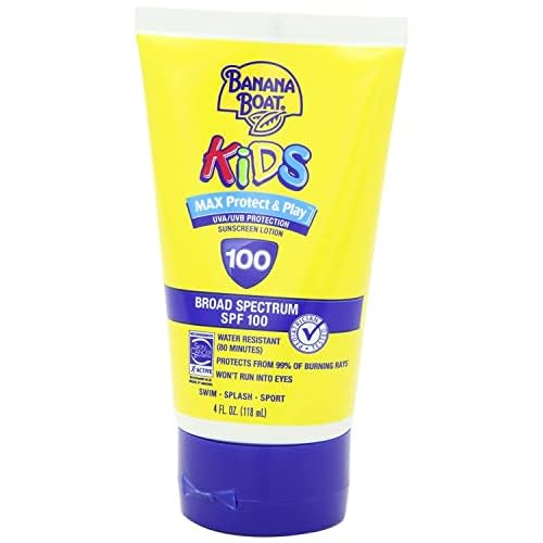 Banana Boat Kids Max Protect & Play Broad Spectrum Sunscreen SPF 100 4 oz