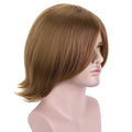 BERON Golden Brown Short Straight Wigs for Men with Side Part, Heat-Resistant Synthetic Hair
