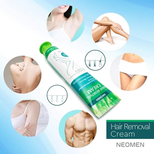 Hair Removal Cream for Men & Women - Painless Depilatory for Sensitive & Intimate Areas, Aloe Vera & Vitamin E, 3.7 Fl Oz Pack of 2