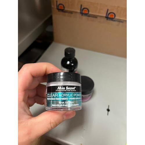 Mia Secret SECRET 2oz LIQUID MONOMER + 1oz CLEAR + 1oz PINK ACRYLIC POWDER NAIL ART
