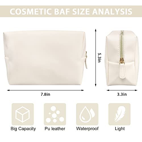 GFU Makeup Bag Large Travel Zipper Cosmetic Pouch, Toiletry Organizer for Women and Girls