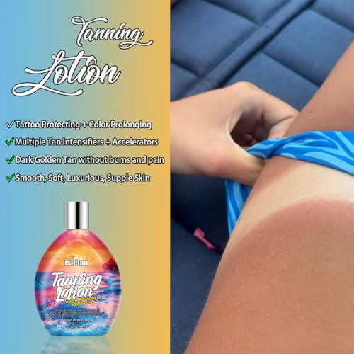 Indoor Tanning Lotion Accelerator with Bronzer - DHA Free, Cherry Scent, 13.5 Fl Oz