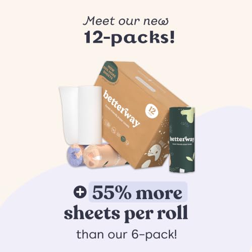 White Bamboo Paper Towels 12 Rolls - Eco-Friendly, Non-Toxic, 140 Sheets Each