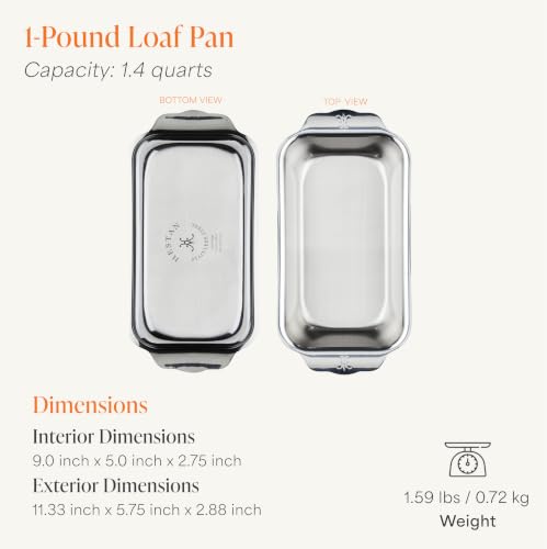 Stainless Steel Loaf Pan 1-Pound Tri-Ply Baking Pan for Bread & Cake - Variation of Loaf Pan