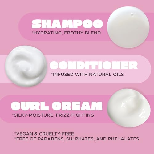 Curl Friend Curl Defining Shampoo, Conditioner & Cream Set with Avocado & Argan Oil