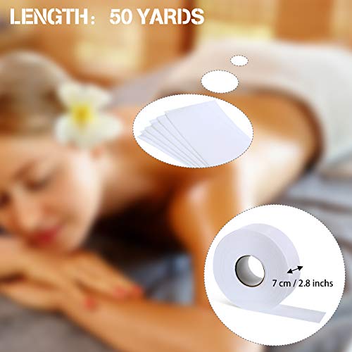 Maitys Wax Strips Roll, Non Woven Muslin Strips for Body and Facial Hair Removal, 2.75" x 50 Yards, White