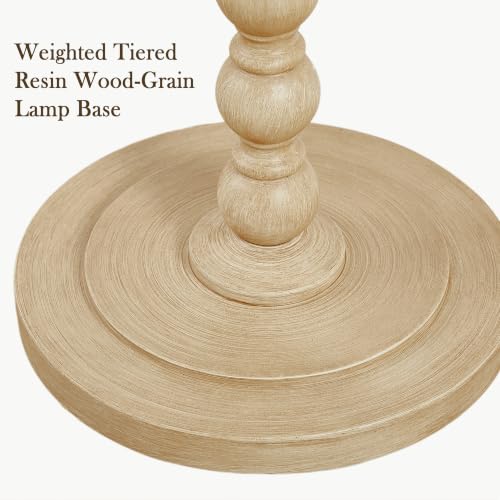 Farmhouse Floor Lamp 62 Inch Tall with 3-Color LED Lighting - Wash White Variation