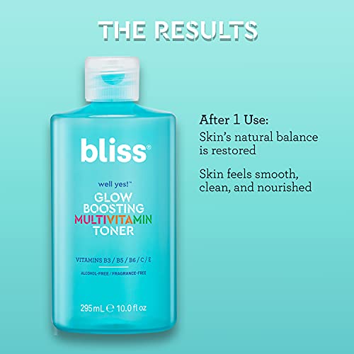 Bliss Hydrating & Exfoliating Skincare Duo - Well Yes Hydrating Toner & Fab Foaming 2-In-1 Cleanser - Brightening, Soothing, Balancing & Oil-Free Exfoliation - Vegan & Cruelty-Free - 2 Pack