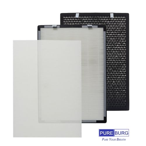 HEPA Air Purifier Filter Set Compatible with Brondell Pro Series