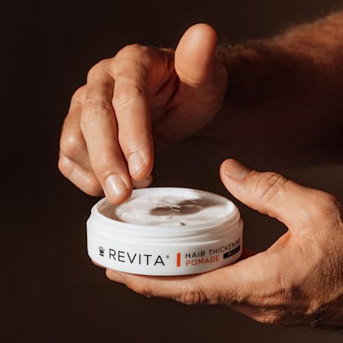 Revita Thickening Hair Pomade for Men - Matte Styling Cream with Biotin & Caffeine, Medium Hold, Fuller-Looking Hair, 3.3 Fl Oz
