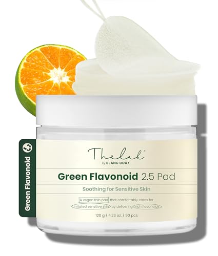 Green Flavonoid Toner Pads for Sensitive Skin - 90 pcs. | Soothing & Hydrating Facial Pads