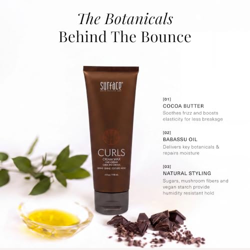 Curl Defining Hair Cream Wax with Shea & Cocoa Butter - Shine & Texture, 4 Fl Oz