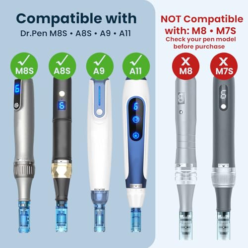 15 Pcs Microneedling Pen Cartridges for Dr Pen A11 M8S 0.25mm Home Use