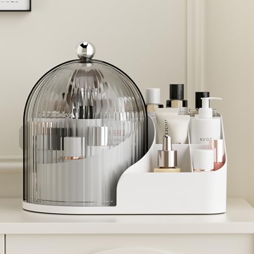 ONXE Large White Makeup Organizer with Drawers, Perfume & Cosmetic Storage