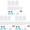 SEQUHITKU 51 Pack Travel Toiletry Pouches Set - Refillable, Leak-Proof, TSA Approved (A-17pcs Pack of 3)