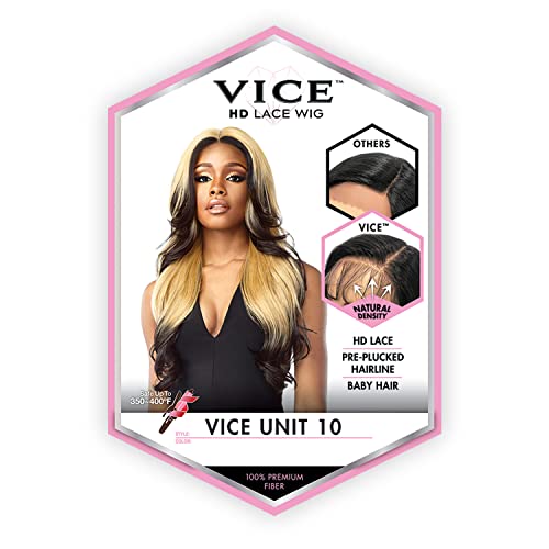 Sensationnel Vice Lace Front Wig - Unit 10, LT613/Blue, HD Lace, Pre-Plucked Natural Hairline