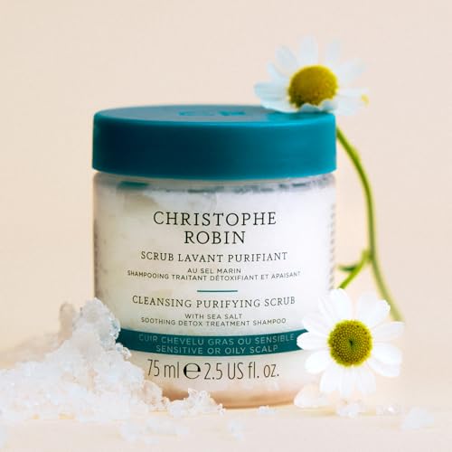 Christophe Robin Purifying Scalp Scrub with Sea Salt 2.5 Fl Oz – Exfoliating Treatment