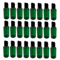 Natural Farms 2 oz Green Boston Bottles - 24 Pack Black Smooth Disc Caps