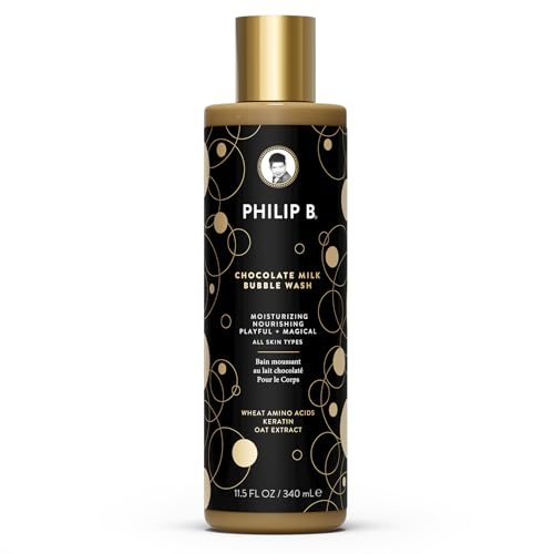 PHILIP B Chocolate Milk Bubble Wash 11.5 Fl Oz (340mL) - Moisturizing & Nourishing, Formulated With Wheat Amino Acids, Keratin & Oat Extract, for All Skin Types
