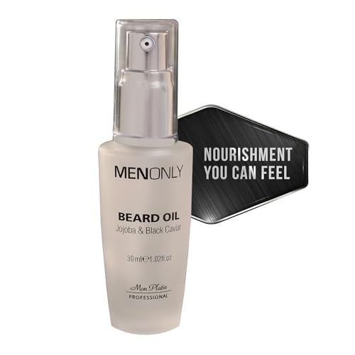 Men's Beard Oil with Jojoba & Black Caviar 30ml - Softening & Moisturizing
