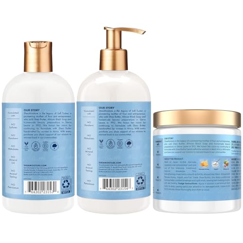 SheaMoisture Shampoo & Conditioner, Manuka Honey & Yogurt Hydrate & Repair + Protein Power Treatment, Hair Mask, Deep Conditioner for Dry, Damaged Hair