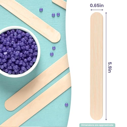 Tress Wellness - Waxing Sticks for Hair Removal - Premium Splinter-Free Wooden Sticks for Waxing, Wax Stick for Body and Face Waxing,150 Wax Sticks (Pack of 2)