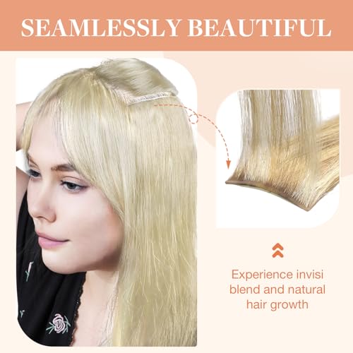 GOO GOO Invisi Edge Clip-in Hair Extensions Set 12 Inch Light Blonde Highlighted Golden Blonde, 85g
