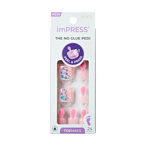 imPRESS Press On Pedicure - Brave Hearts