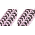 Eyelashes Russian Strip Lashes D Curly False Eyelashes Wispy Natural Cat Eye False Lashes Look like Eyelash Extensions 10 Pairs by Yawamica (Pack of 2)