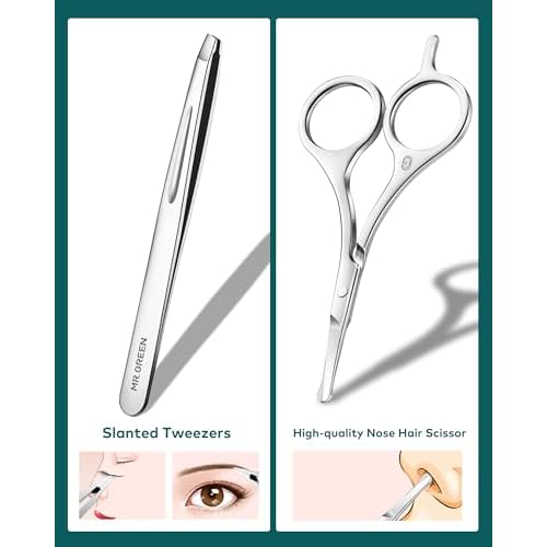 MR.GREEN Manicure Kit 10 in 1, German Stainless Nail Clippers Set, Professional Personal Nail Care Kit Manicure Pedicure Set, Portable Travel Nail Kit with Exquisite Leather Case for Men & Women