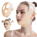 Chin Strap for Sleeping, Double Chin Reducer for Women, Jawline Shaper, Adjustable V-Line Lifting Mask, Chin Up Patch, Reusable Facial V-Shaped Belt, Overnight Shaped Face Mask for Sagging(1pc-Beige)