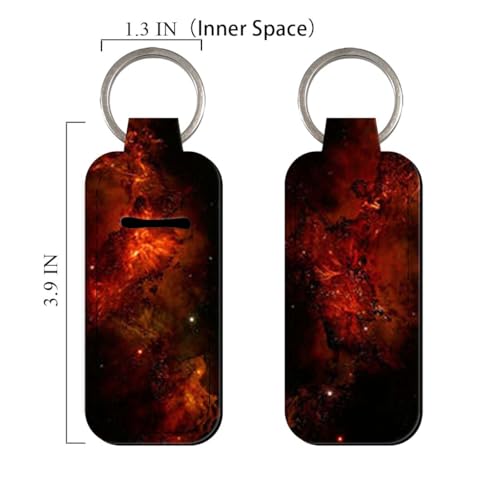 DMLSKY Lip Balm Holder Keychain, Sleeve Pouch for Mini Lipstick, Cute Portable Key Chain Accessories for Lip Gloss