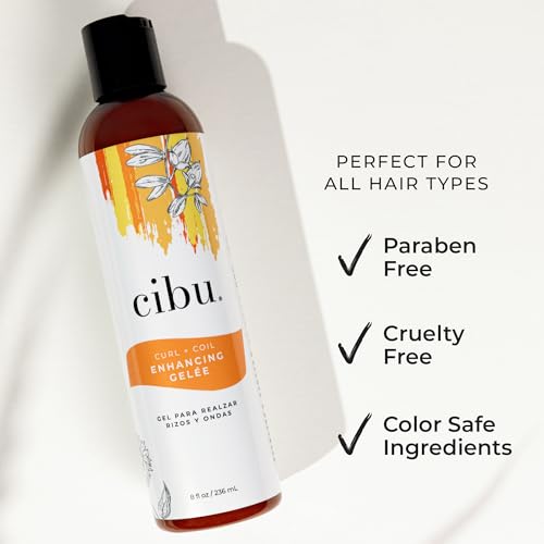 Curl + Coil Enhancing Gelée - Lightweight Curl Defining Gel with Argan, Jojoba & Sunflower Oil, 8 Fl Oz - Variation of THIS listing