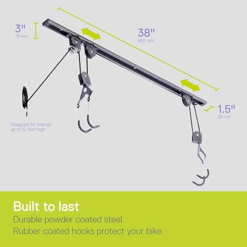 Delta Bike Hoist Pro 2-Pack: Heavy-Duty Ceiling Lifts for Bikes, Kayaks & Ladders