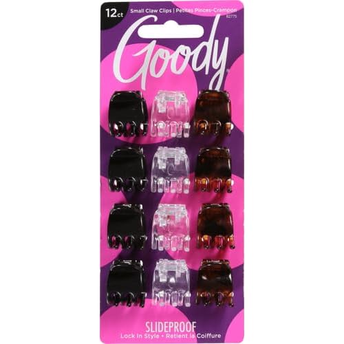Goody Mini Claw Hair Clips, Assorted Colors, 12-count (1942509)