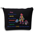 LEVLO Weight Lifting Cosmetic Make Up Bag Weightlifter Gifts Idea You Are Braver Stronger Smarter Than You Think Weightlifting Makeup Zipper Pouch Bag For Women Girls (Weight Lifting Black)