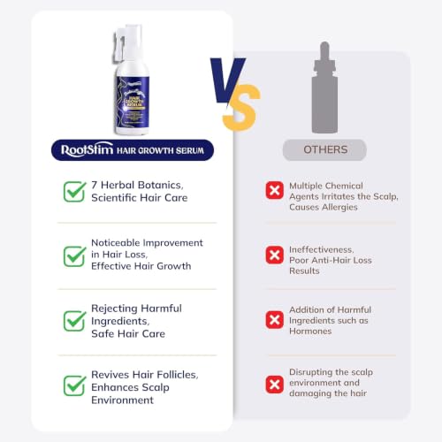 RootStim Hair Growth Serum with Biotin & Herbal Extracts - Thinning Hair Treatment for Men & Women