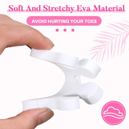 White Toe Separators 500 Pcs Bulk for Pedicure and Nail Care - Mumufy