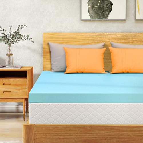 Full Mattress Topper 4 Inch Cooling Gel Memory Foam - Pressure-Relieving