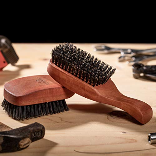 ZilberHaar Major ? Men's Hair and Beard Brush ? Soft Boar Bristles ? Massages and Exfoliates Skin and Scalp ? Ideal Men's Grooming Accessory ? Made in Europe